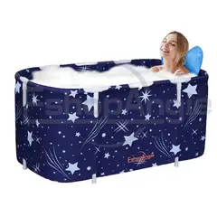 GENERICO - Bañera Plegable Portátil Adultos Y Niños Balde Spa 110×55cm azul