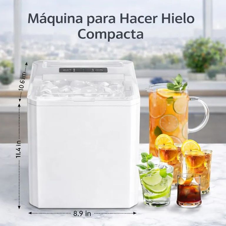 MOVI MAQUINA PARA HACER HIELO 9 CUBOS CADA 8 MINUTOS, PORTATIL