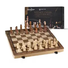 GENERICO - Tablero De Ajedrez Magnético De Madera 39x39cm