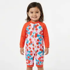 BONVERANO - Traje De Baño Con Cierre Completo Bebé Niñas Protección UV