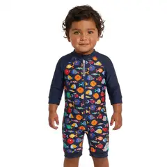 BONVERANO - Traje De Baño Con Cierre Completo Bebé Niños Protección UV