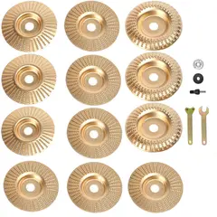 GENERICO - 12 Placas Abrasivas De Diamante Para Cortar Madera De 16 Mm