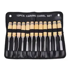 GENERICO - Juego De Cinceles Para Tallar Madera Gubia 12 Pcs