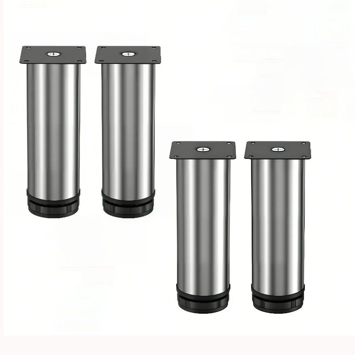 MOONCORE - Patas De Soporte Para Muebles Ajustables De Acero Inoxidable