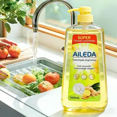 AILEDA - Lavaloza Liquido 1 Ltr Lavaloza Concentrado 1l Antigrasa Modelo Clásico Jengibre Fresco