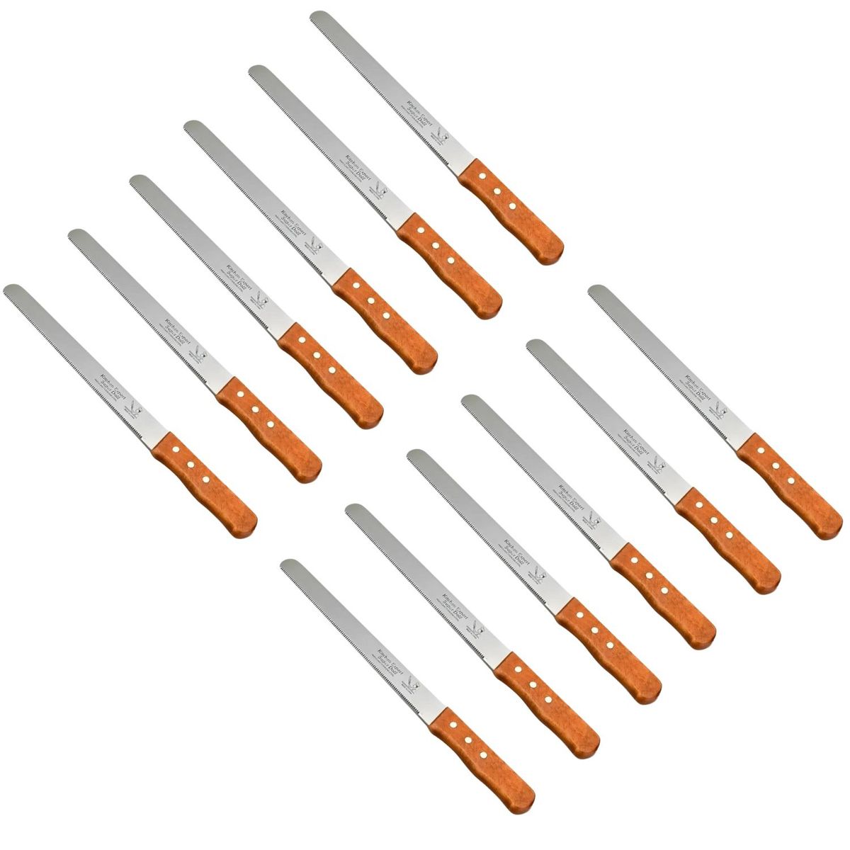 GENERICO - Set 12 Cuchillo Para Cortar Pan Queque Bizcocho Reposteria