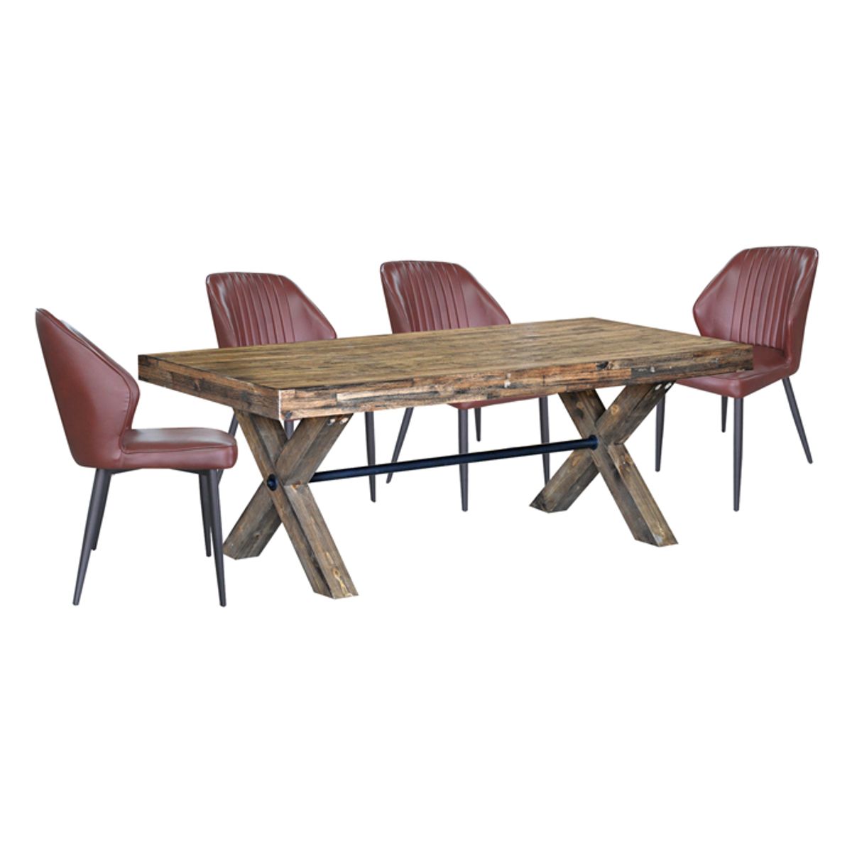 MSA MUEBLES SANTA ANA - Juego Comedor Timber 6 Sillas New Vita Brown