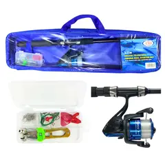 EKOL TACTICA MILITAR - Set Pesca Caña De Pescar Telescópica Mosquero Carrete Pesca