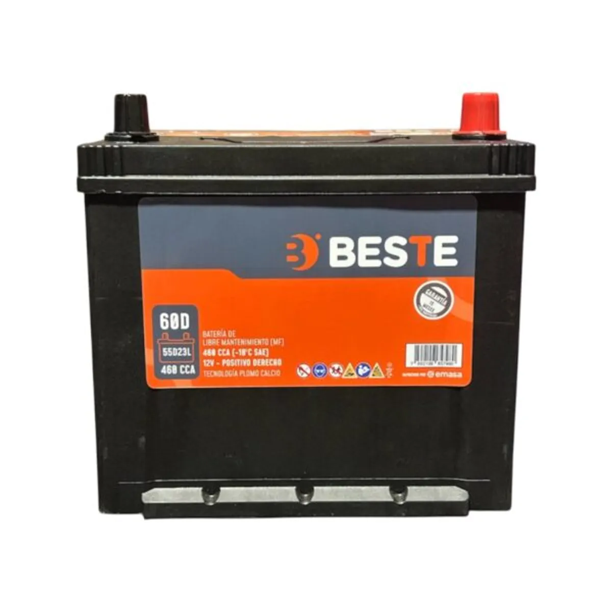 BESTE - Bateria de Automovil 55D23L 60 Ah 460CCA