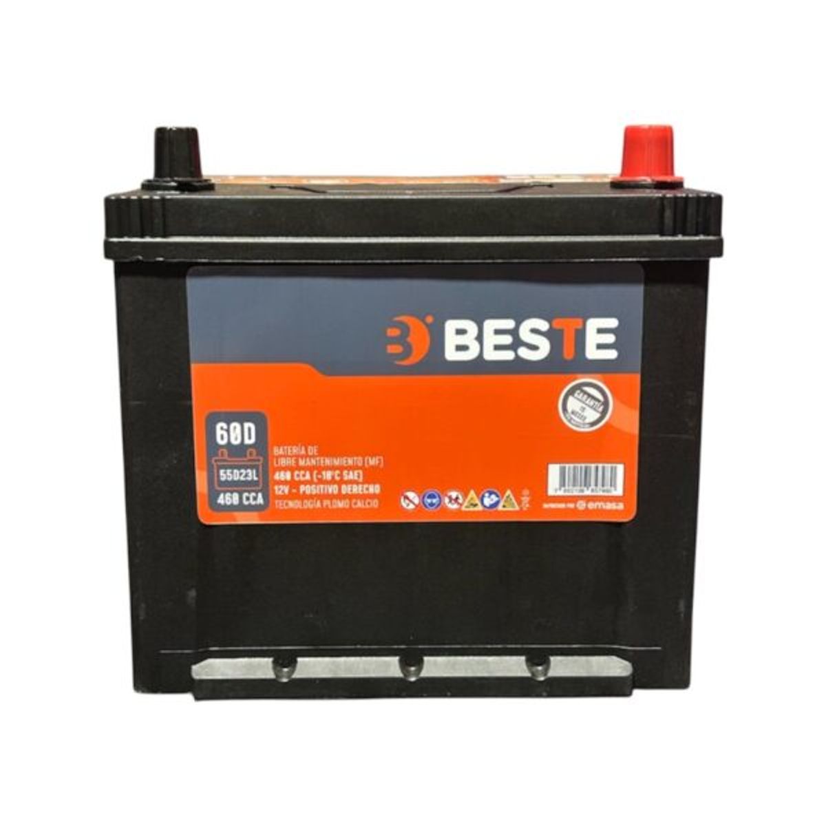 BESTE - Bateria de Automovil 55D23L 60 Ah 460CCA