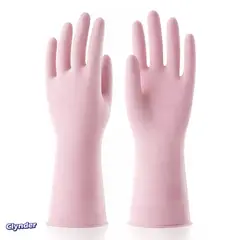 CLYNDER - Guantes de Cocina Latex Talla M8 Rosados Multiuso