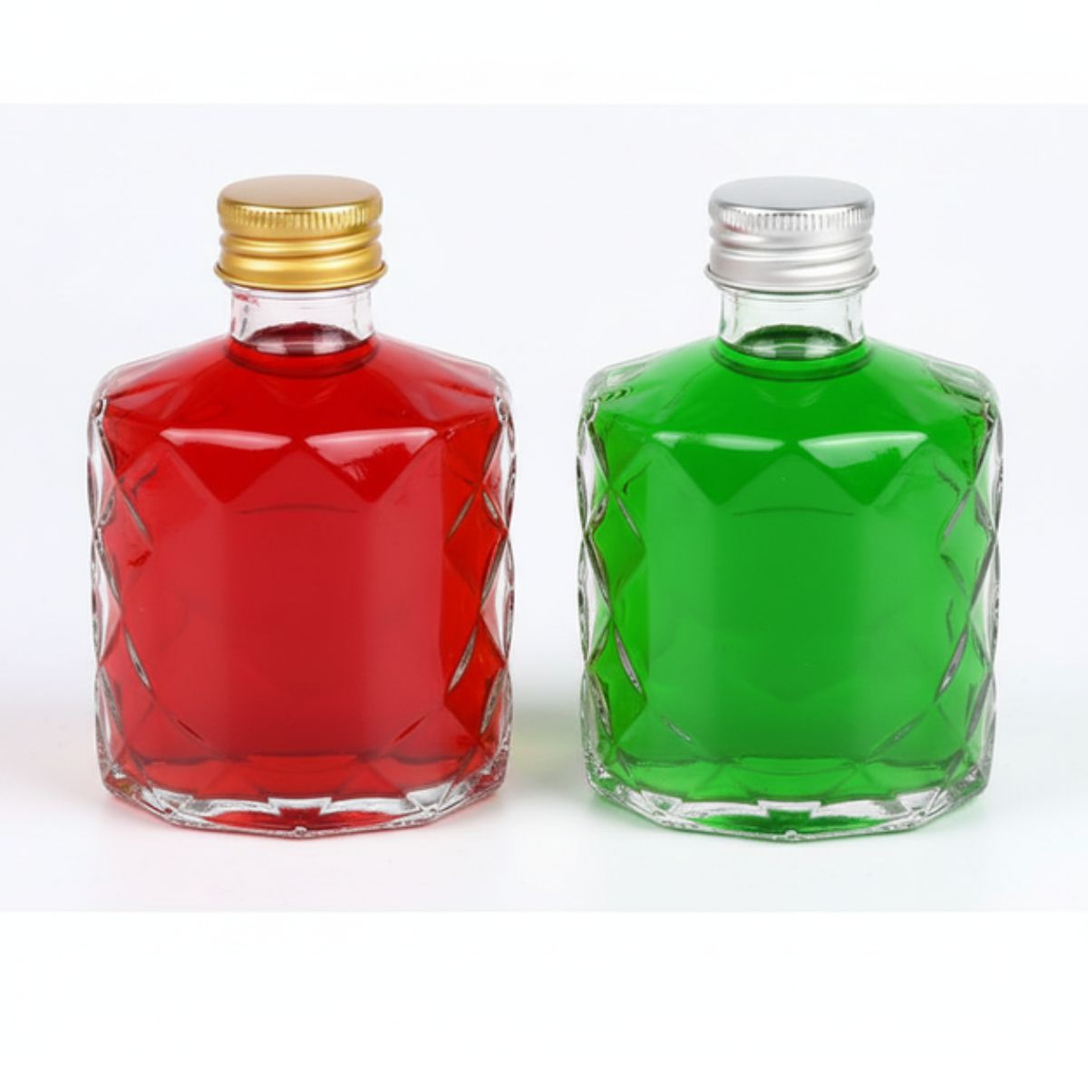 GENERICO - Botella de Vidrio Diamante 200ml - Pack 12 Unidades