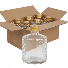 GENERICO - Botella de Vidrio Diamante 100ml - Pack 12 Unidades