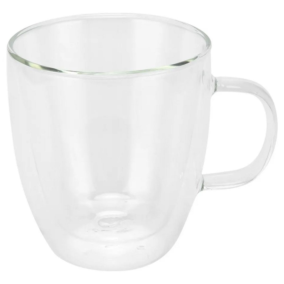 GENERICO - TAZAS DE CAFE DOBLE PARED, TRANSPARENTE  DE VIDRIO 280ML