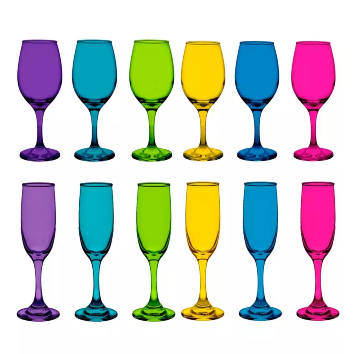 CRISTAR - Set 6 Copa Vino + 6 Copas Champaña Rioja Full