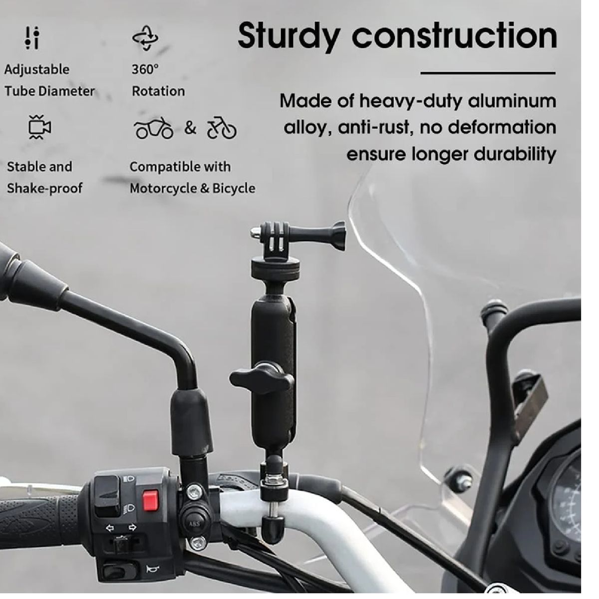 GENERICO - Soporte De Bicicleta O Motocicleta Scooter Para Gopro Cámara