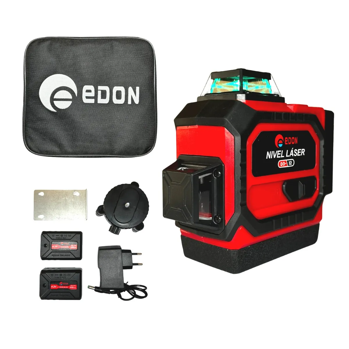 Nivel láser  EDON 3D 12 30m Verde, marca GENERICO - Foto 2