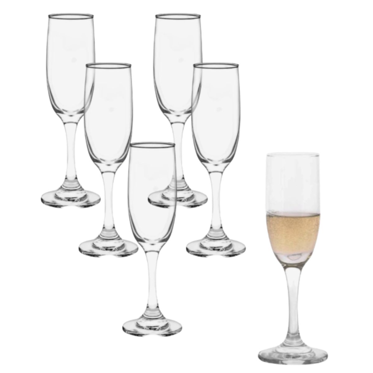 CRISTAR - Set 6 Copas Champagne Espumante Flute Premiere Cristar 183 Ml
