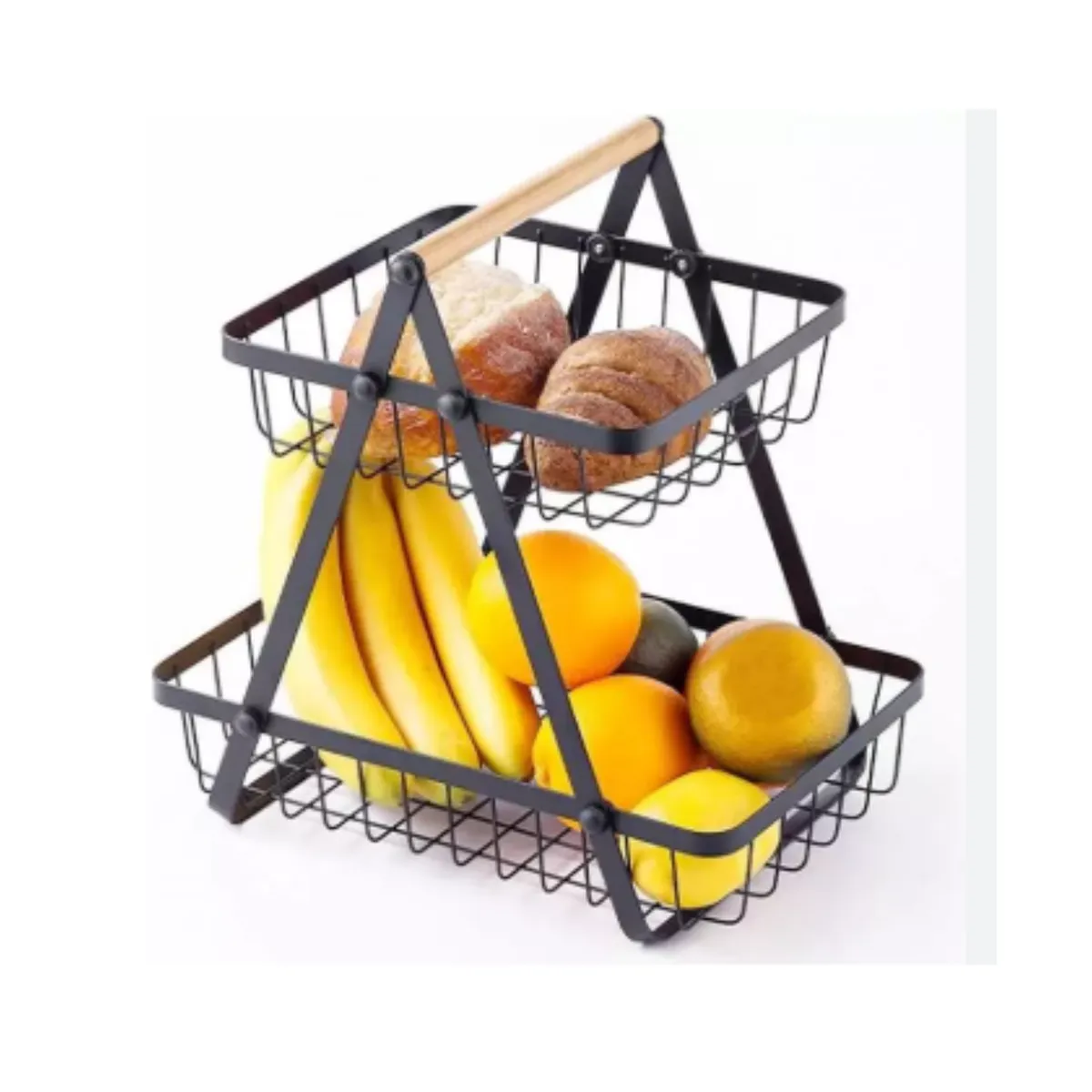 GENERICO - Cesta Organizadora de Frutas y Verduras Multiuso 2 Niveles