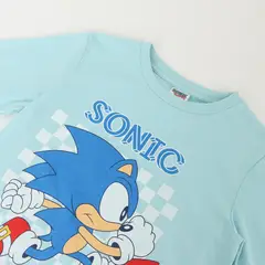SONIC - Pijama Manga Larga Niño Corriendo Celeste