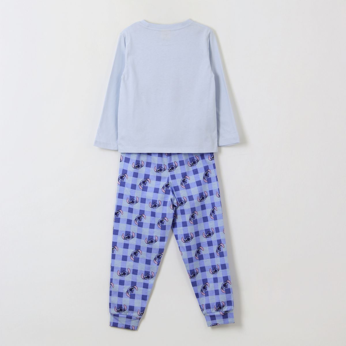 DISNEY - Pijama Manga Larga Niña Time To Chill Stitch Celeste Disney