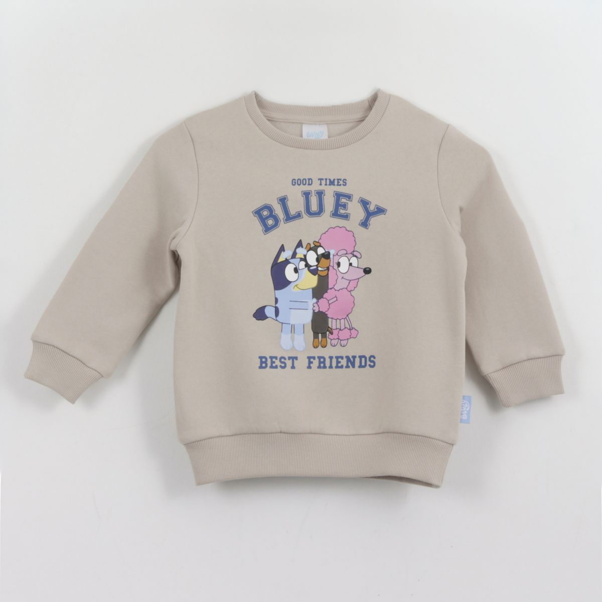 BLUEY - Polerón Cerrado Niño Best Friends Beige Bluey