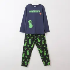 MINECRAFT - Pijama Manga Larga Niño TNT Creeper Azul