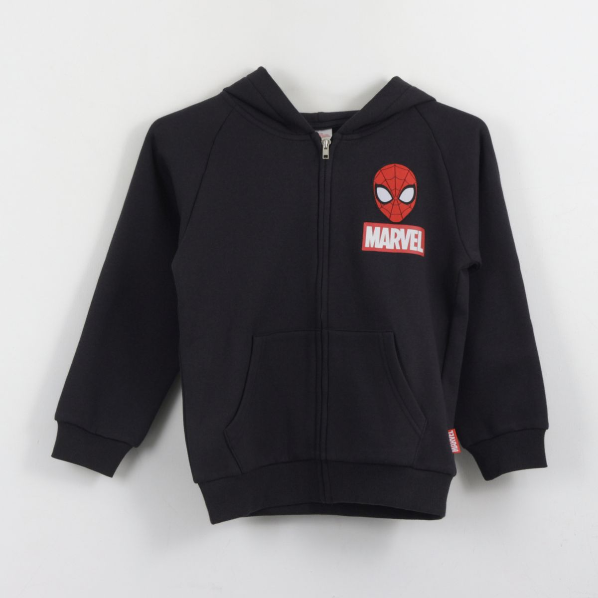 MARVEL - Polerón con Cierre Niño Spiderman Negro Marvel