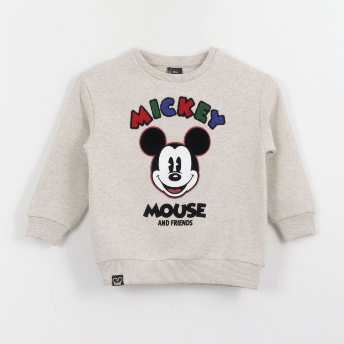 DISNEY - Polerón Cerrado Niño Back Print Mickey Mouse Gris Disney