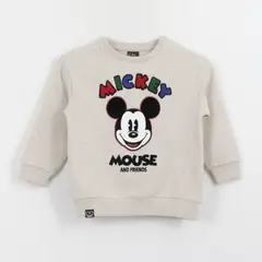 DISNEY - Polerón Cerrado Niño Back Print Mickey Mouse Gris
