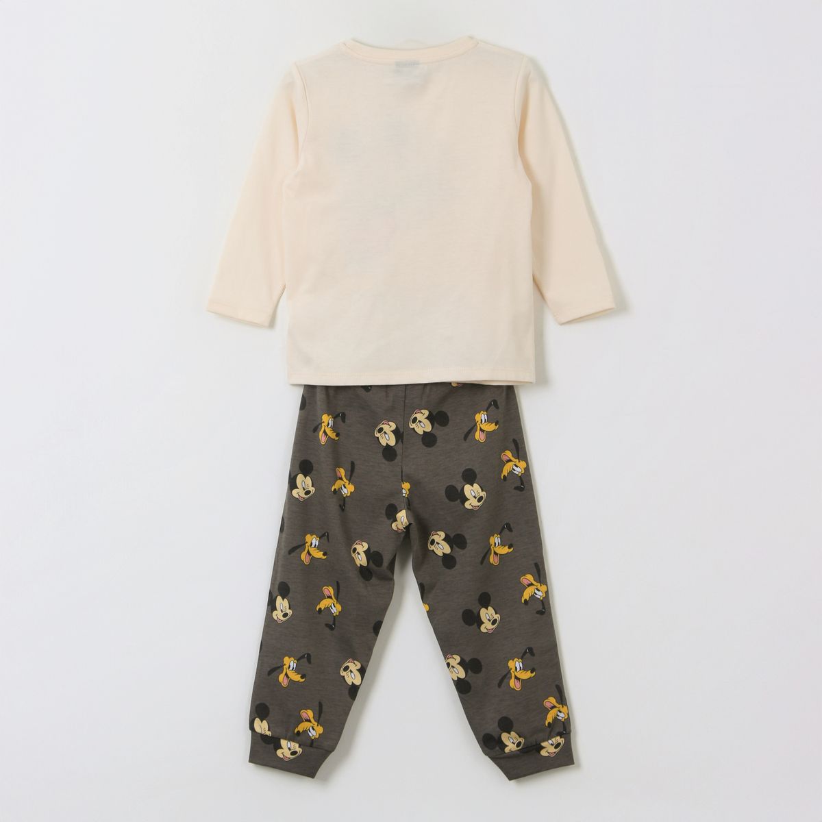 DISNEY - Pijama Manga Larga Niño Mickey & Pluto Blanco Disney