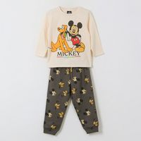 Pijama Manga Larga Niño Mickey & Pluto Blanco