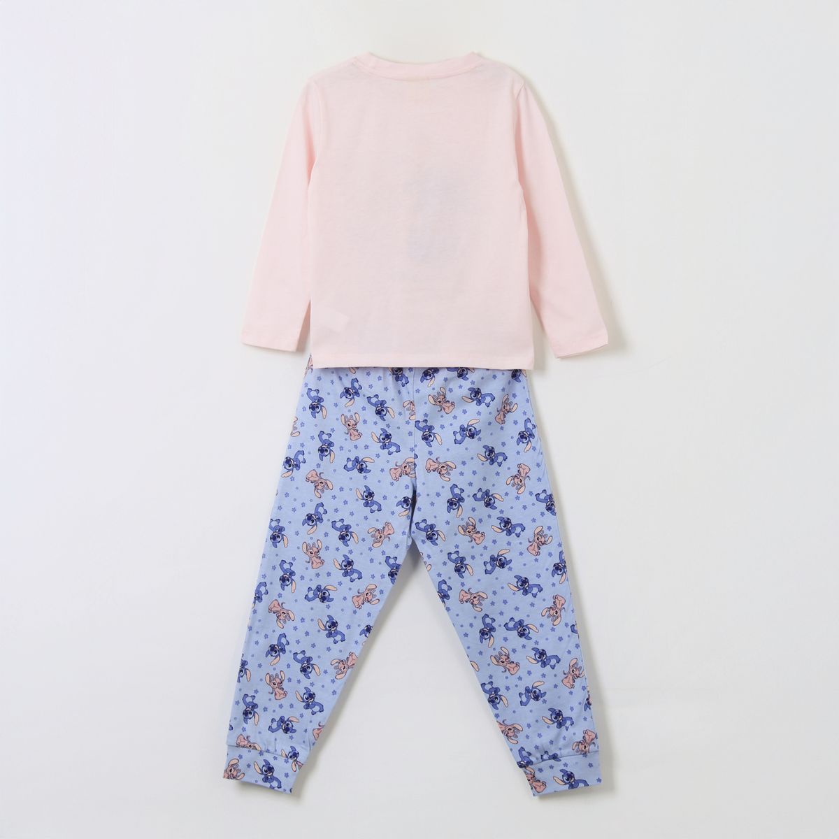 DISNEY - Pijama Manga Larga Niña Stitch & Angel Rosado Disney