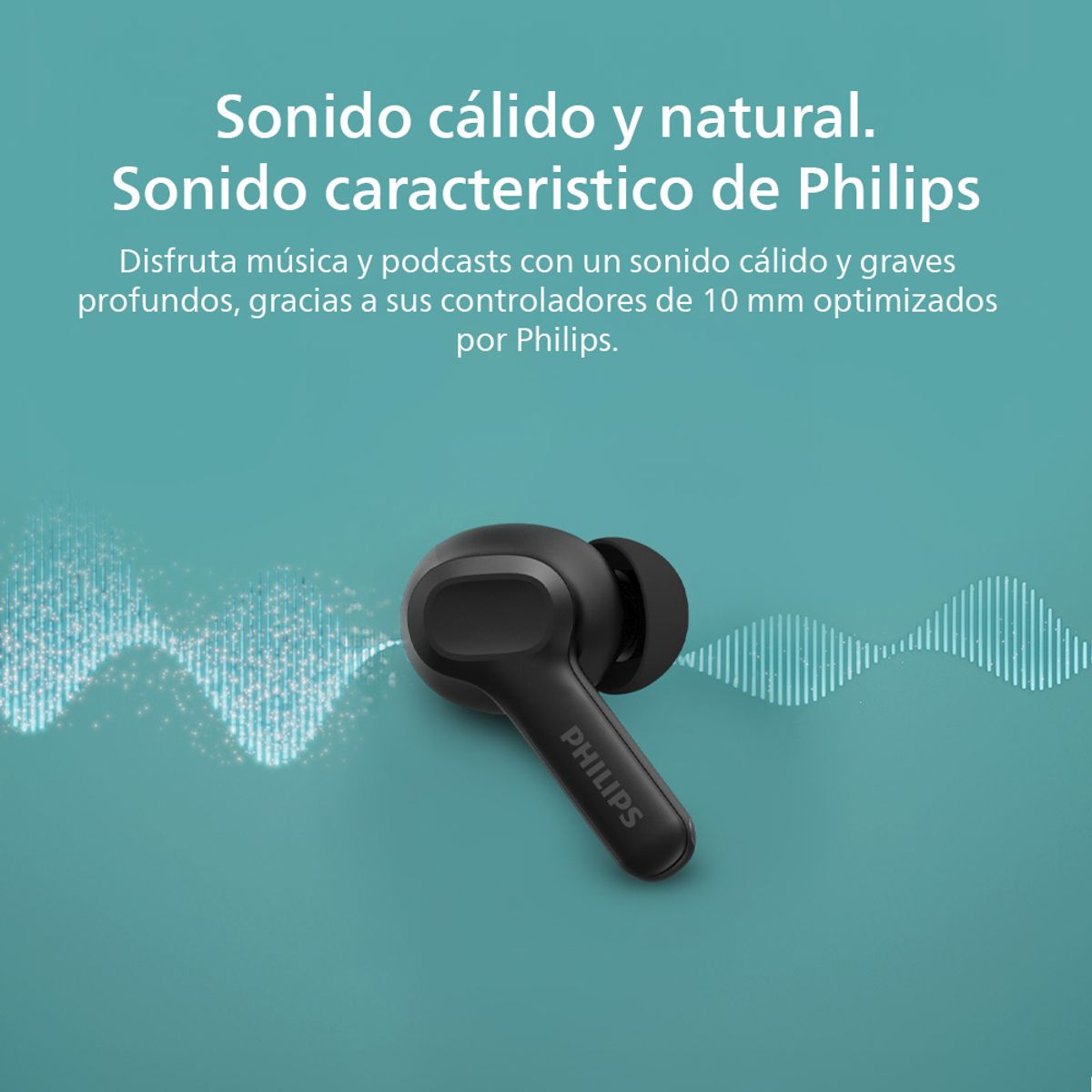 PHILIPS - Audifonos Bluetooth Philips TAT1109 TWS Negro