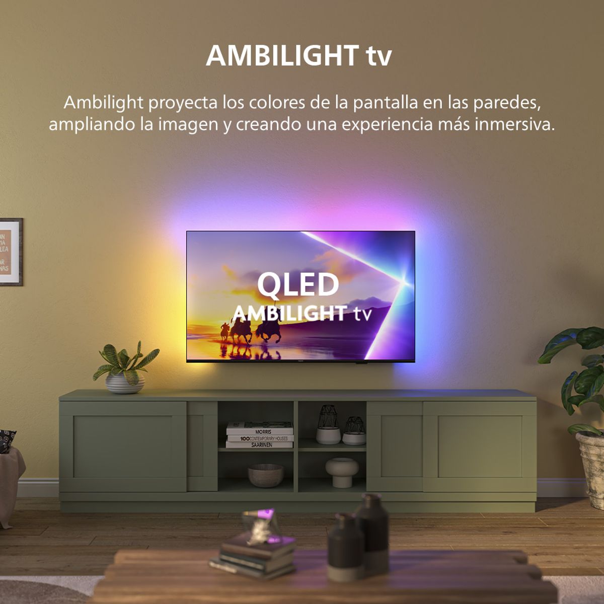 PHILIPS - QLED  Ambilight TV 50 Philips 4K UHD 50PUD8250