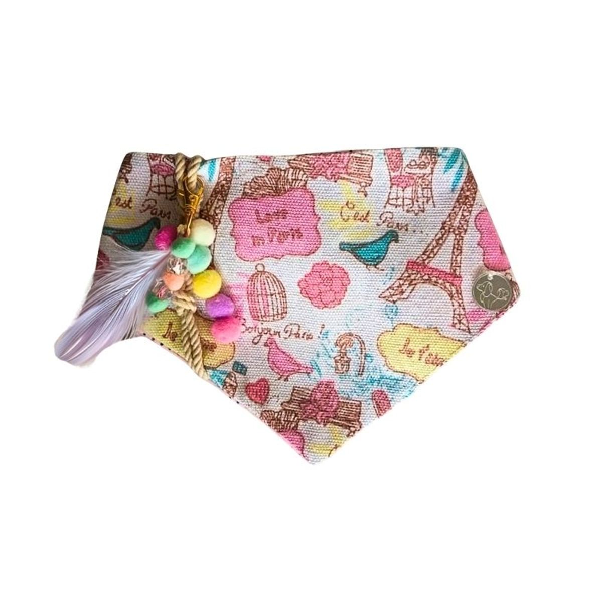 GENERICO - Bandana Para Mascotas  Rosa Bohemia Talla M