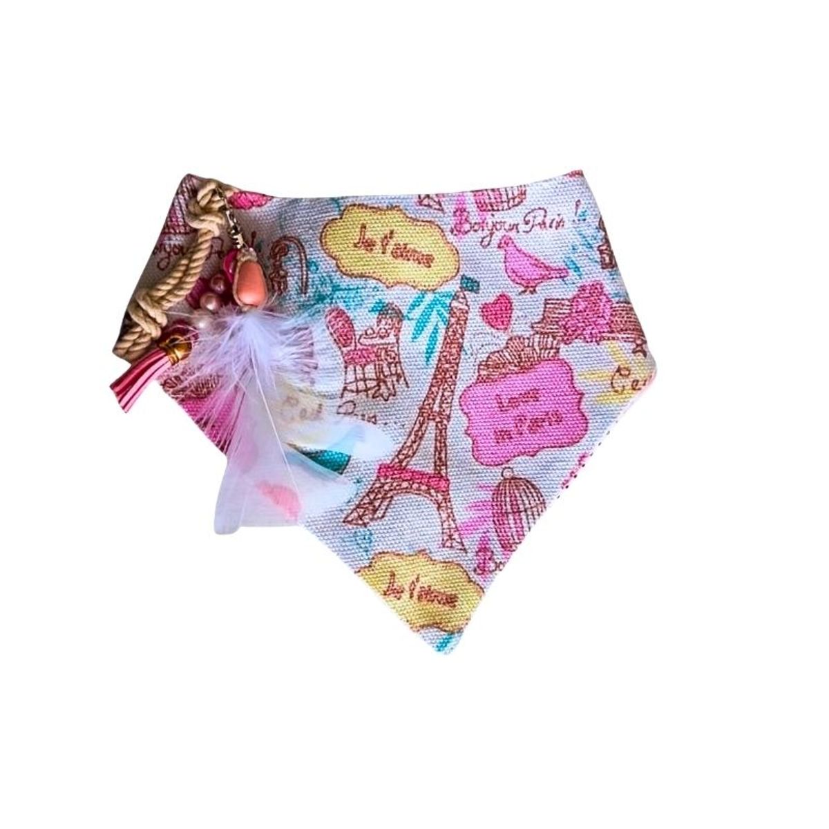 GENERICO - Bandana Para Mascotas  Rosa Bohemia Talla M