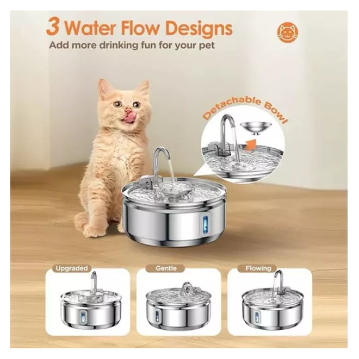 GENERICO - Bebedero Automático Gatos Perros Fuente Agua 32l Inox