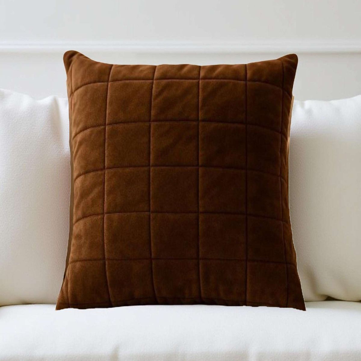 GENERICO - Pack de 2 Fundas de cojín  Decorativas Terciopelo Grip