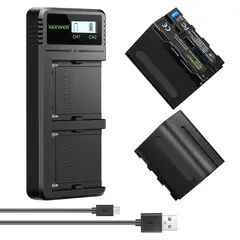 NEEWER - Np-f970 2x Batería Y Cargador P/ 660 Pro RGB 480 Luz De Led , F100 F500 F200 Field Monitor