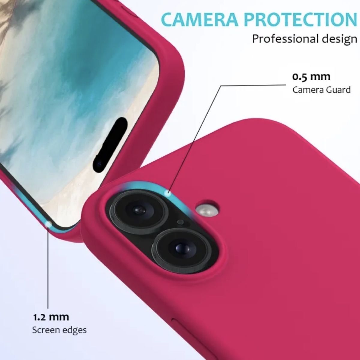 GENERICO - Carcasa De Silicona Soft Para iPhone 17 Normal - Fucsia