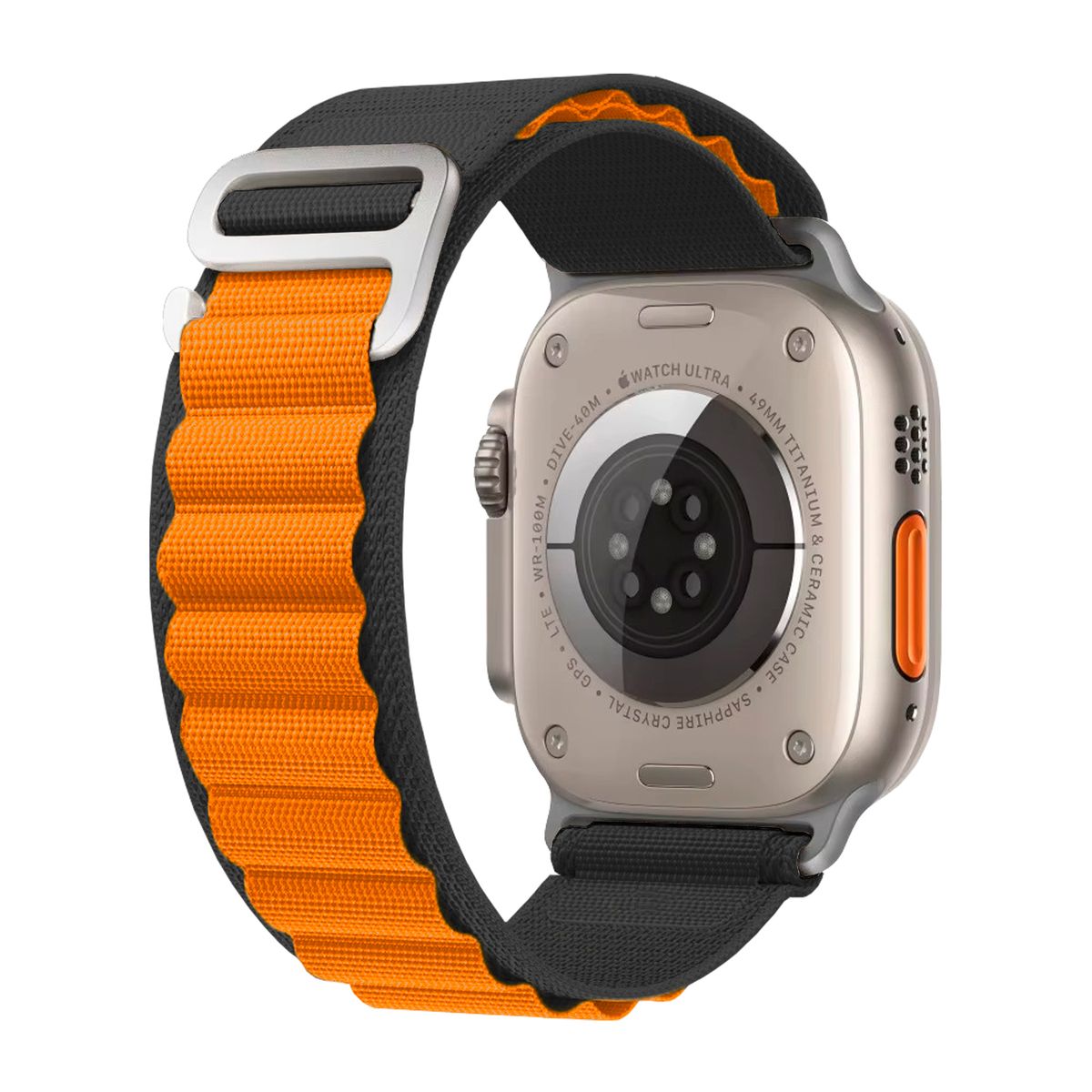 KBOD - Correas Para Apple Watch Kbod Loop Alpino Compatible 38-40-41mm Negro Naranja