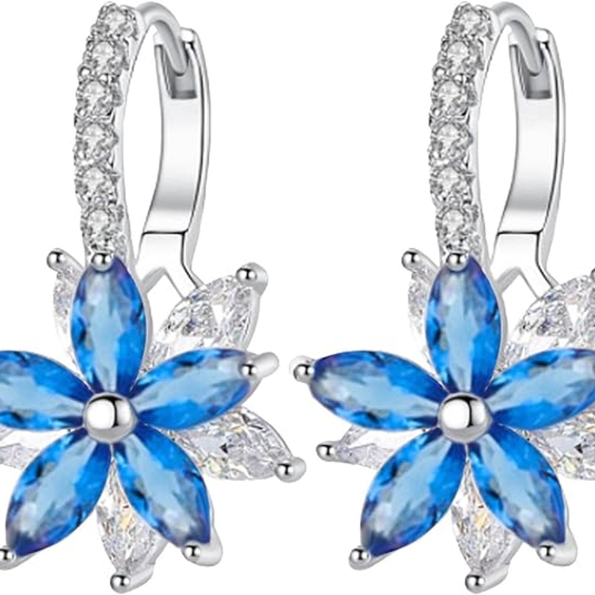 GENERICO - Aretes Cuadrados De Cristal Chapados En Oro