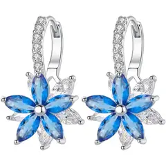 GENERICO - Aretes Cuadrados De Cristal Chapados En Oro