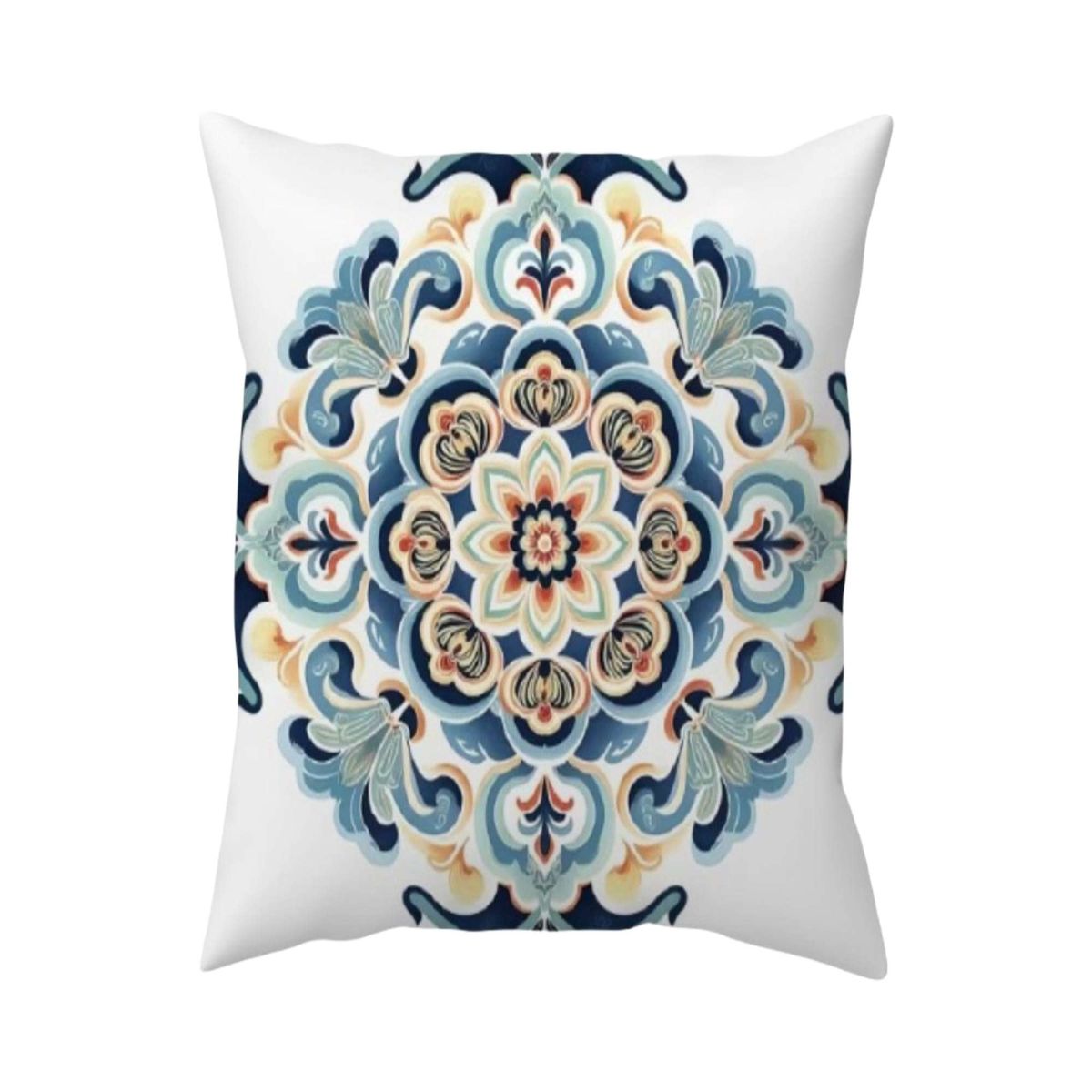 GENERICO - Pack de 2 Fundas de cojin mandala estampadas  con relleno