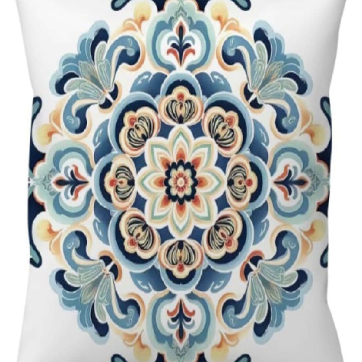 GENERICO - Pack de 2 Fundas de cojin mandala estampadas  con relleno