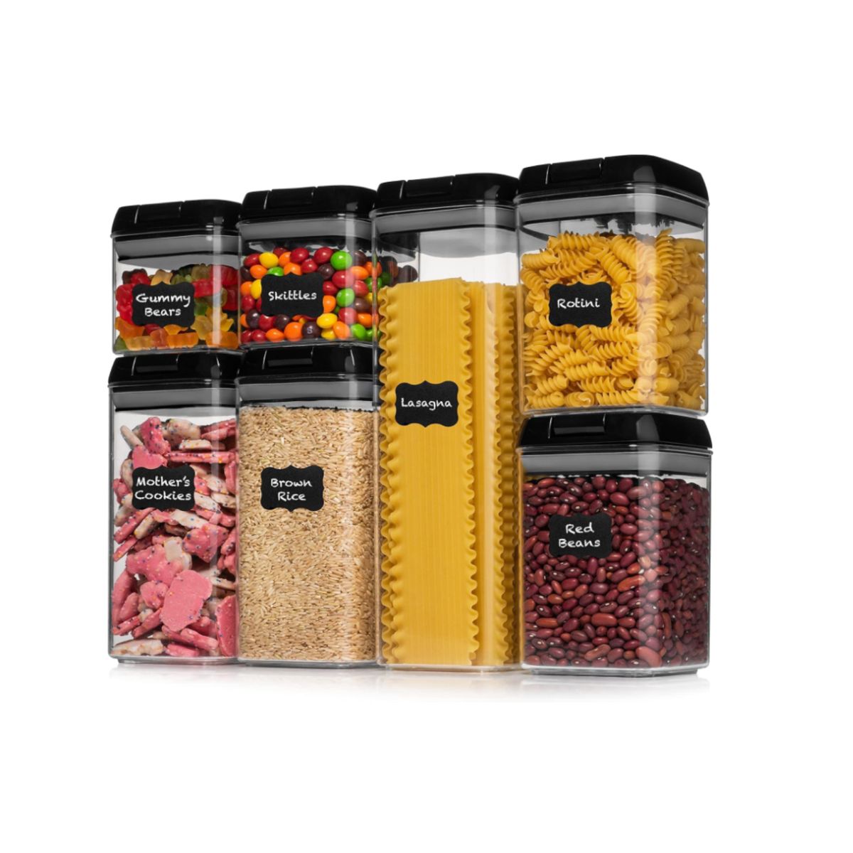 GENERICO - Pack 7 Envases Recipientes Hermeticos Especieros Cocina