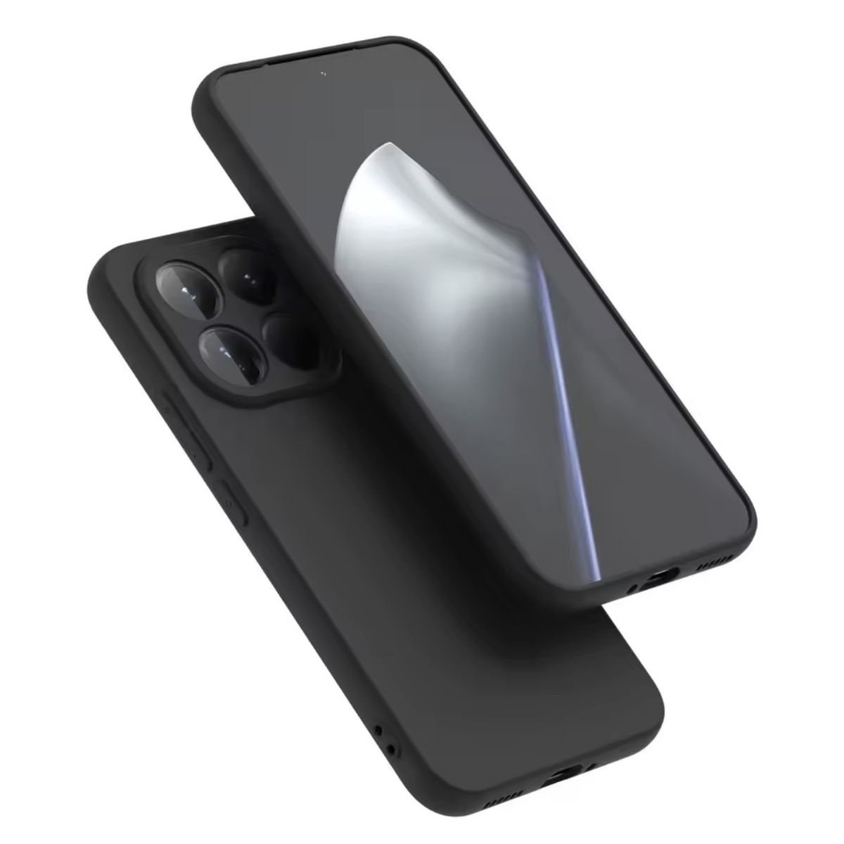 GENERICO - Carcasa De Silicona Slim Para Xiaomi 15T - Negro