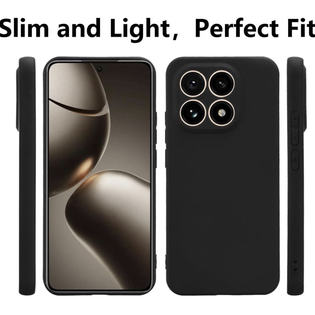 GENERICO - Carcasa De Silicona Slim Para Xiaomi 15T - Negro
