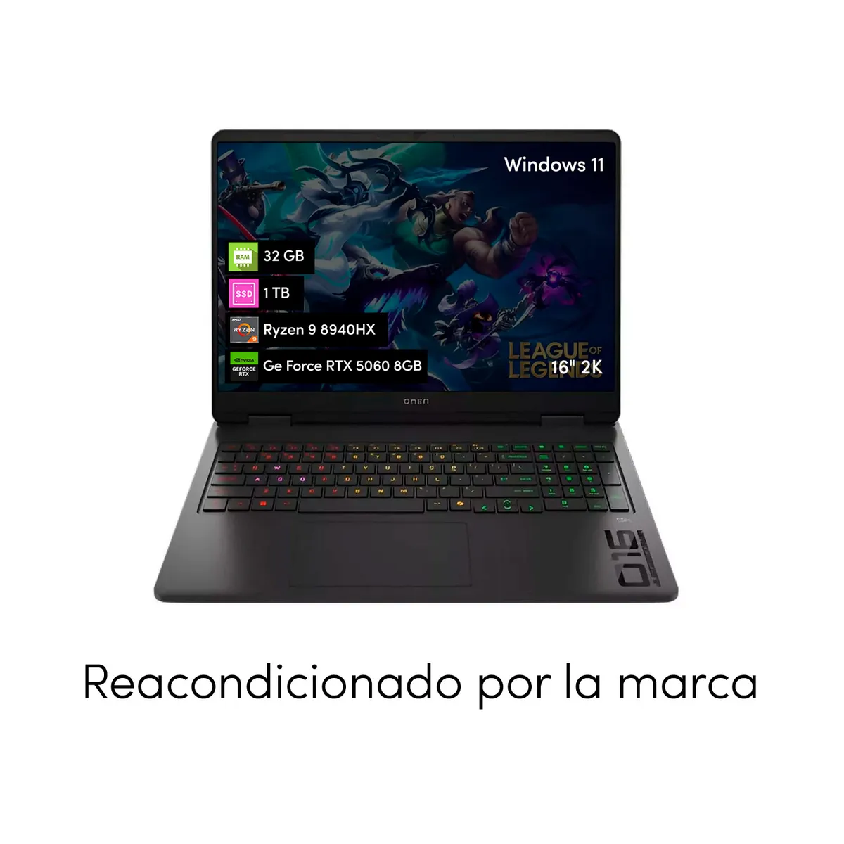 HP - Notebook Gamer HP Omen 16 Ryzen 9 32GB 1TB SSD RTX5060 16' 2K W11